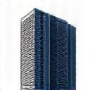 Icon representing apartment building architecture.